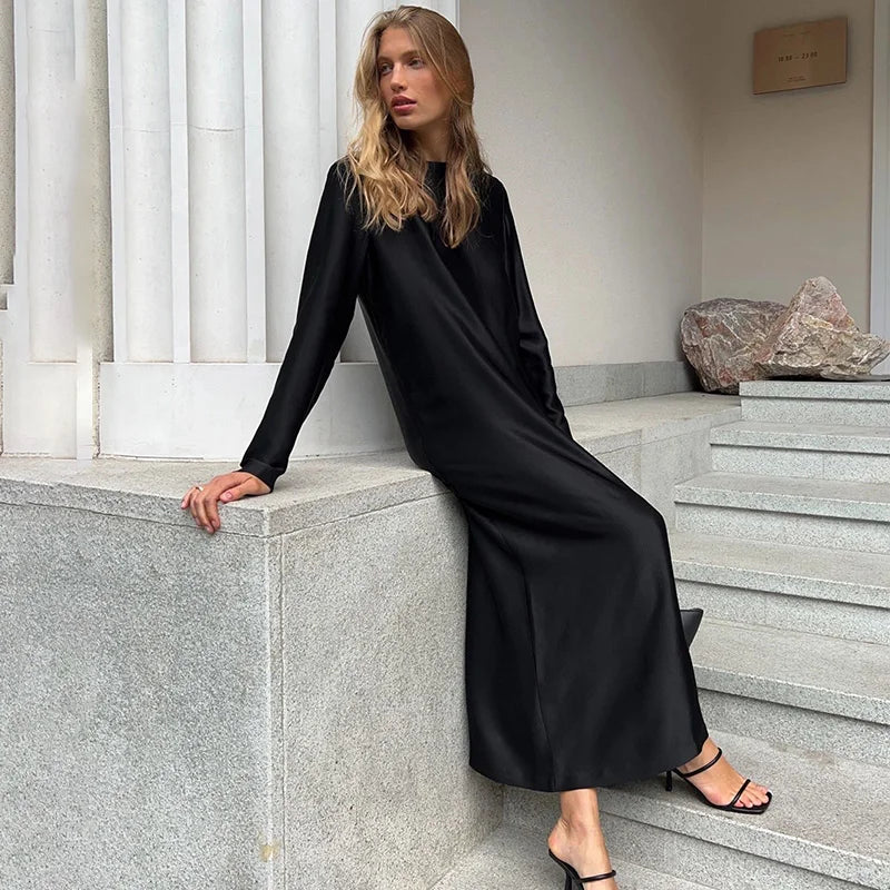 Glorol - Patchwork High Waist Split Maxi Dress
