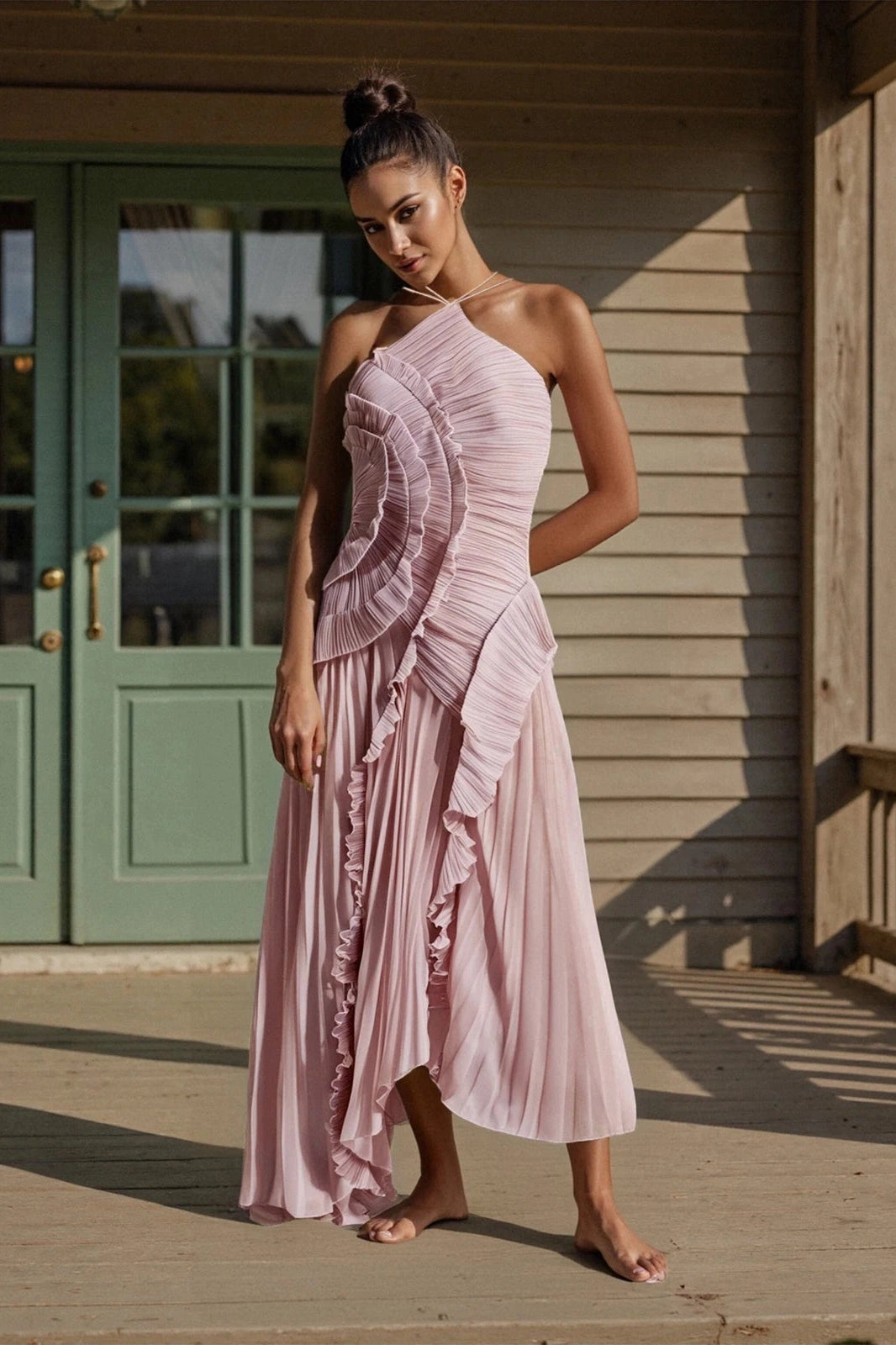Glorol - Elegant Sleeveless A-Line Maxi Dress