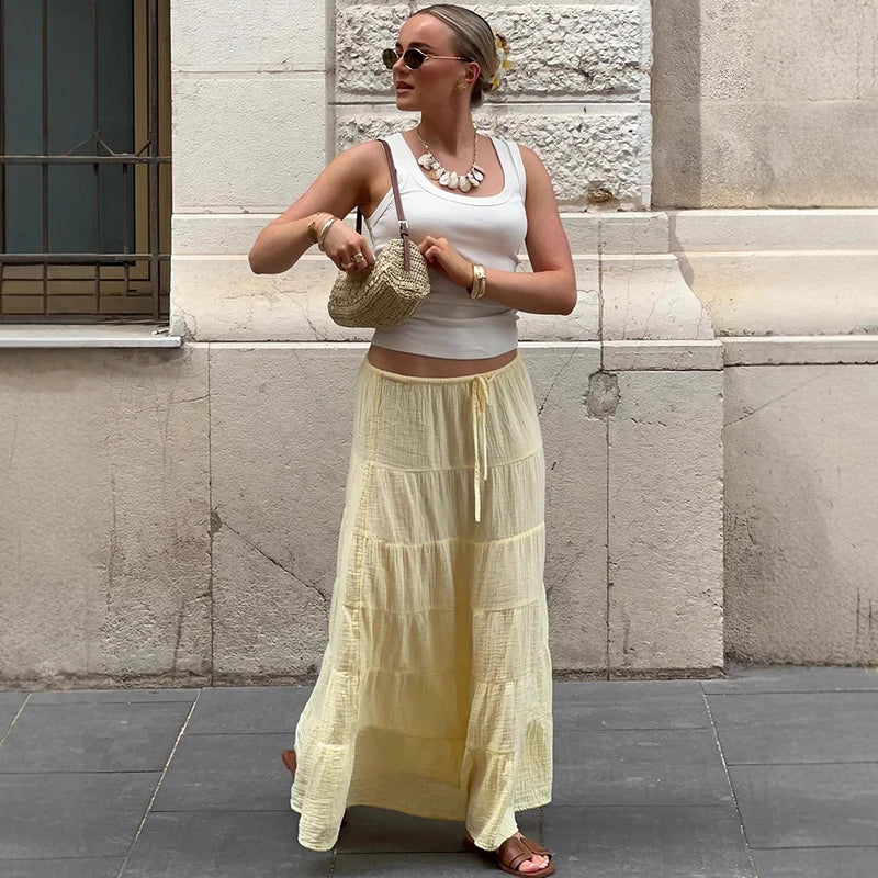Glorol - High Waist Loose Skirt