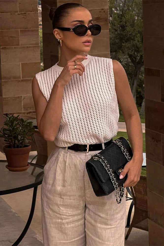Glorol - Hollow Out Sleeveless Top