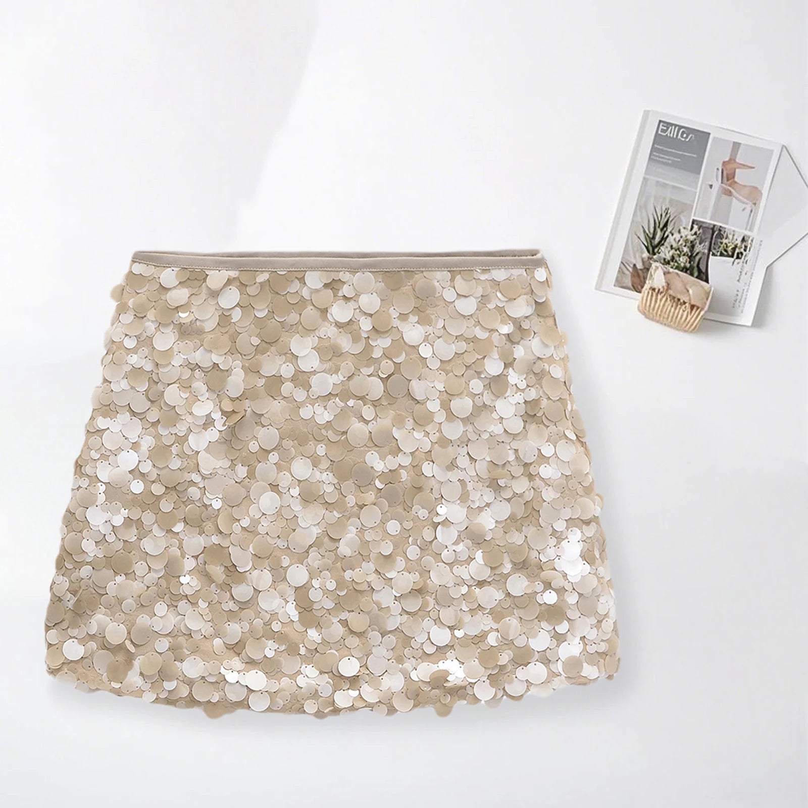 Glorol - Sequin Slim Fit Bodycon Skirt