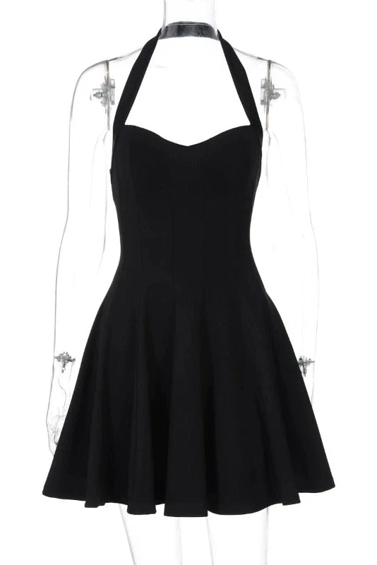 Glorol - Elegant Slim Backless A-Line Sleeveless Mini Dress