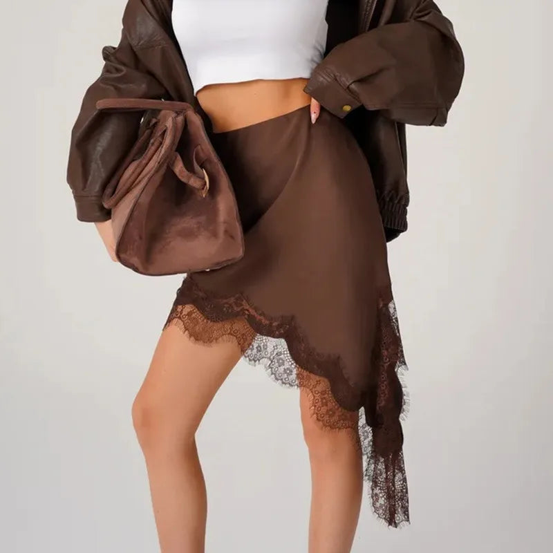 Glorol - Elegant Lace Patchwork Skirt