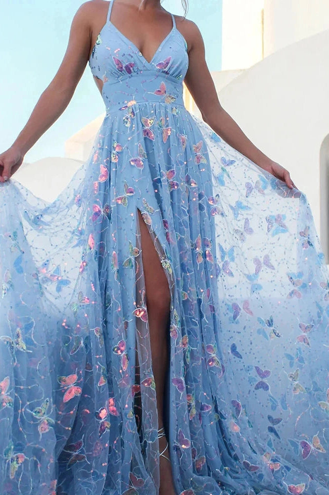 Glorol - Elegant Sleeveless Pleated High Waist V-Neck Maxi Dress