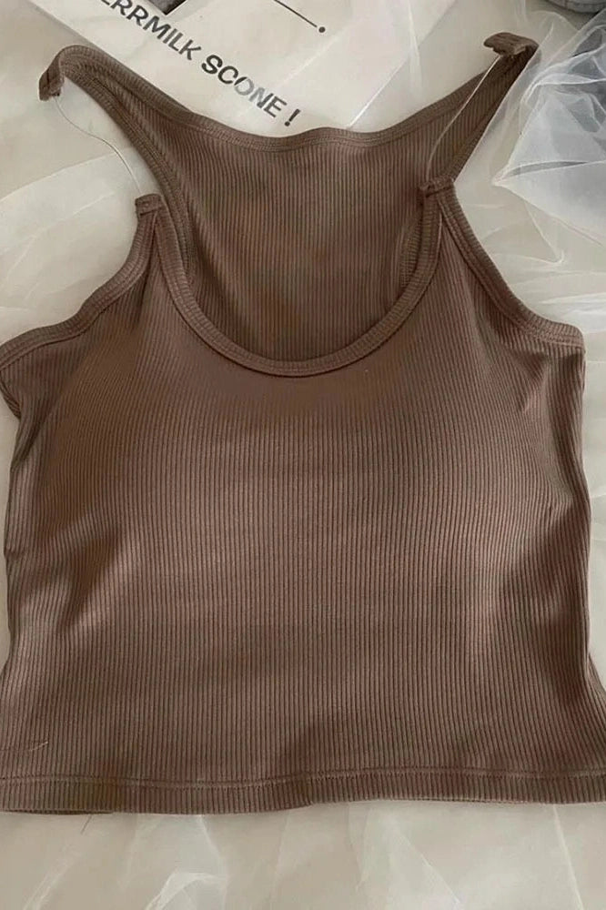Glorol - Sleeveless Open Shoulder Top
