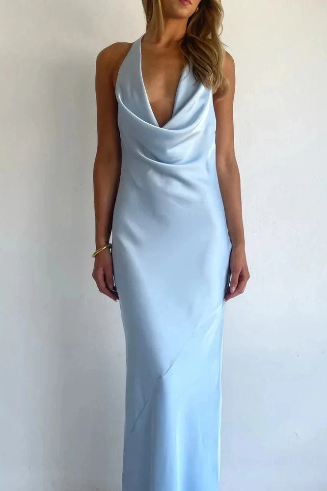 Glorol - Hollow Out Backless High Waist Slim Maxi Dress