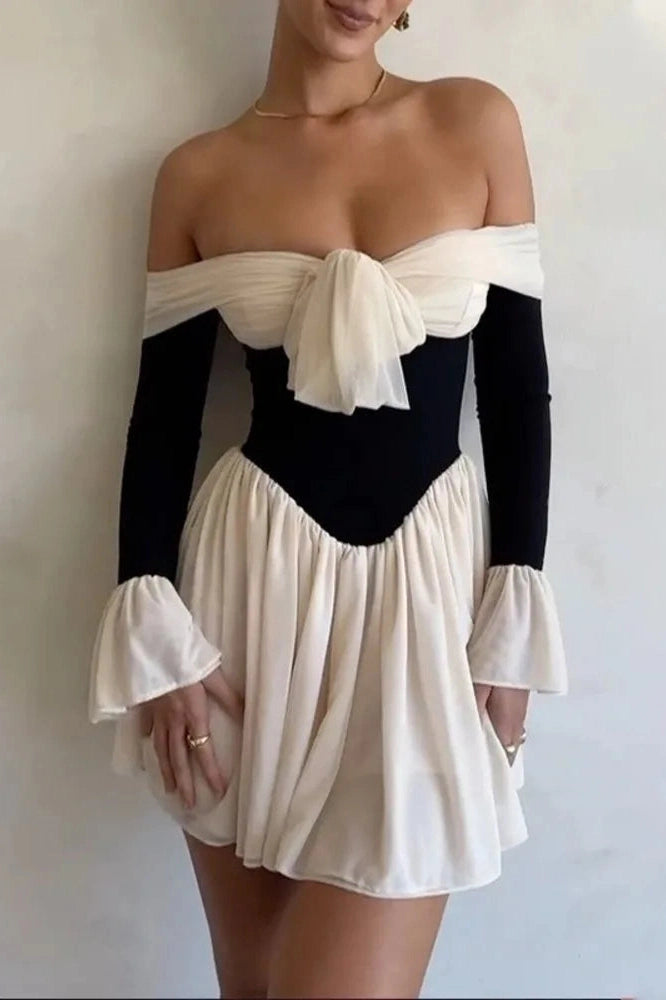 Glorol - Elegant Strapless Off-shoulder Backless Mini Dress