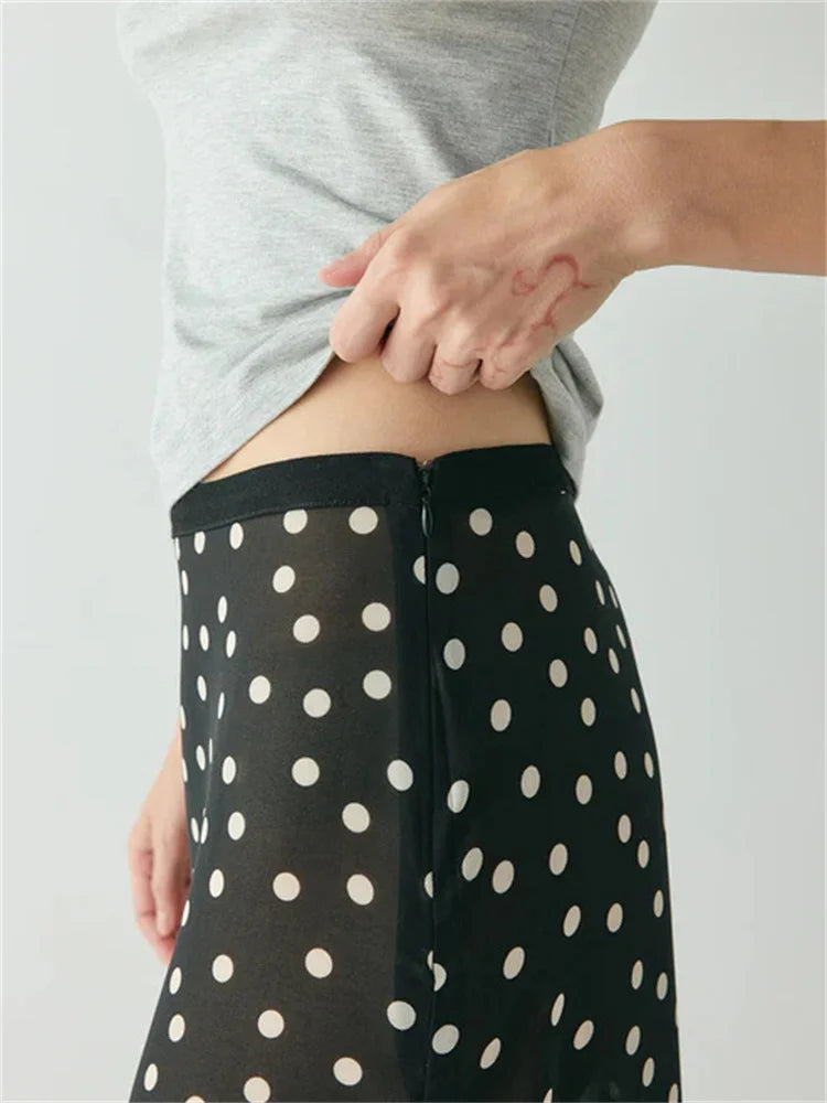 Glorol - High Waist See-Through Patchwork Skirt