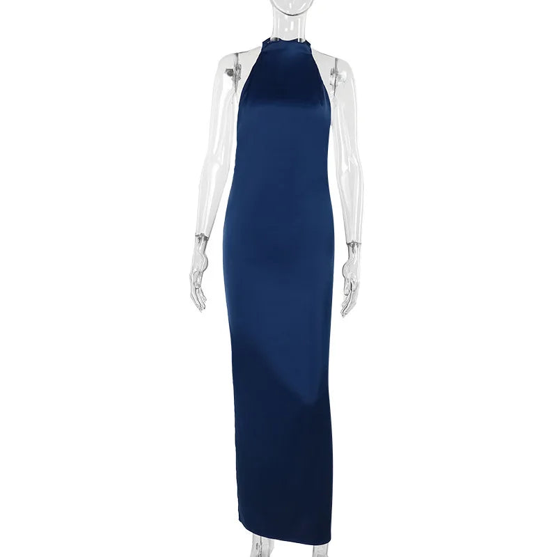 Glorol - Backless Sleeveless Bodycon Maxi Dress