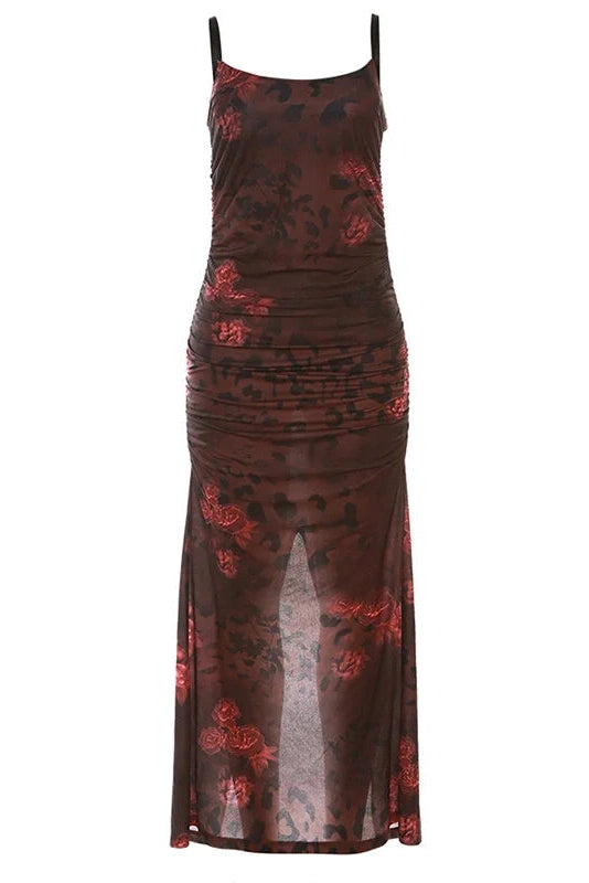 Glorol - Elegant Spaghetti Strap Sleeveless Backless Maxi Dress