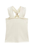 Glorol - Backless Sleeveless V-Neck Top