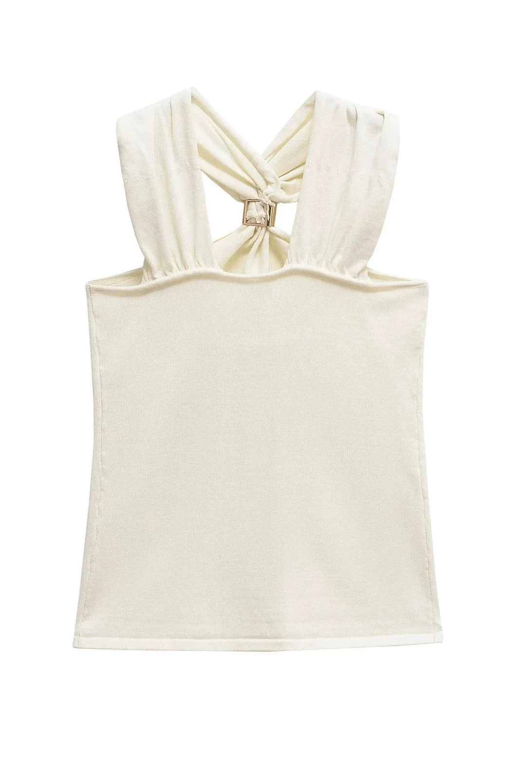 Glorol - Backless Sleeveless V-Neck Top
