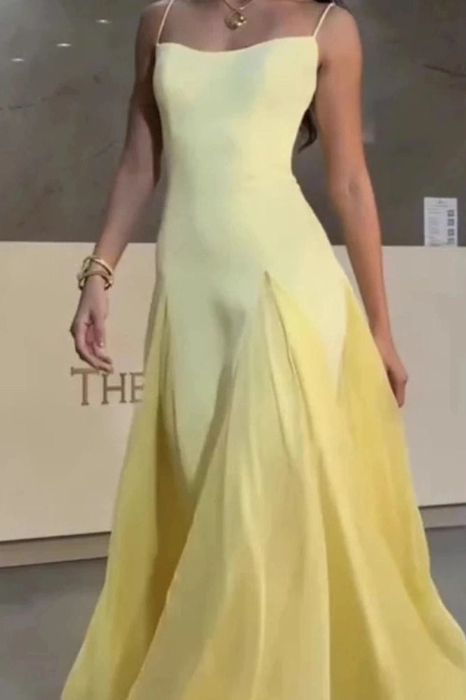 Glorol - Elegant Backless High Waist Pleated Sleeveless Maxi Dress