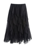 Glorol - High Waist Patchwork Skirt