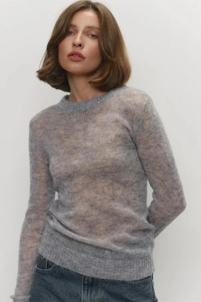 Glorol - See-Through Long Sleeve Top