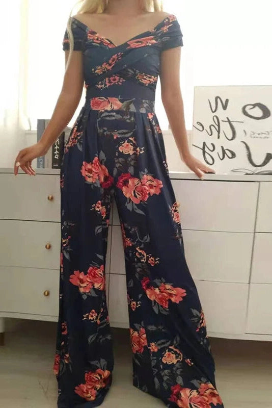 Glorol - Printed High-Waisted Jumpsuit