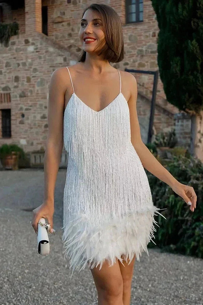 Glorol - Elegant Spaghetti Straps Mini Dresses