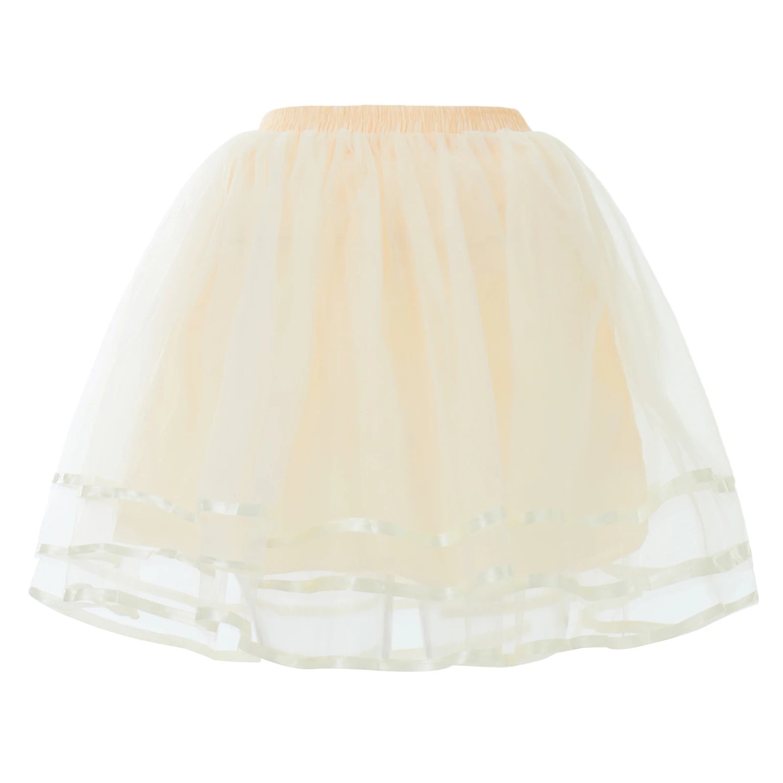 Glorol - Elastic Wide Waist Multi-Layer Skirt