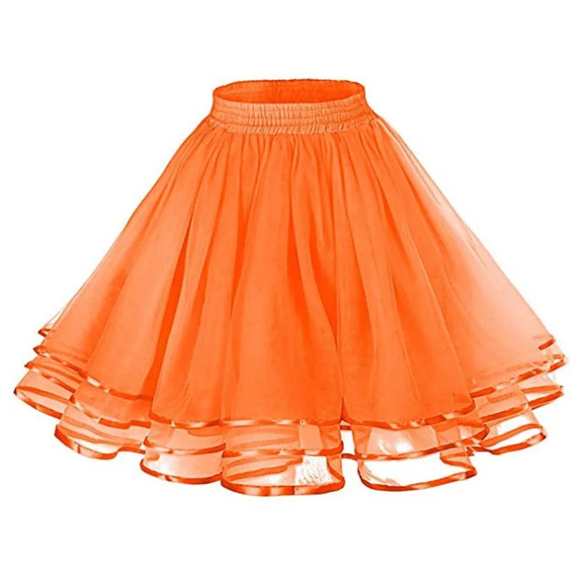 Glorol - Elastic Wide Waist Multi-Layer Skirt