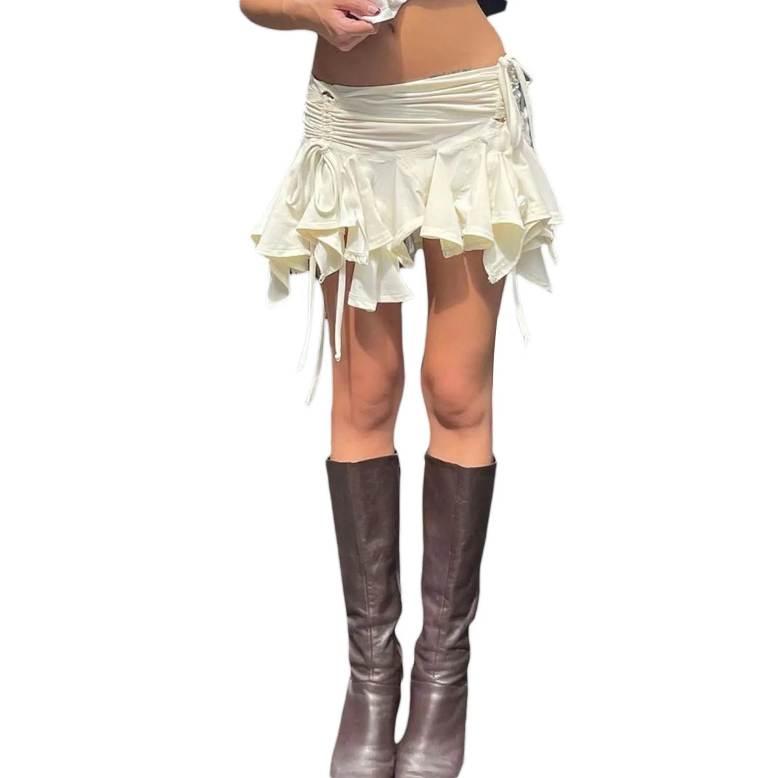 Glorol - Gothic Punk Tie-Up Skirt