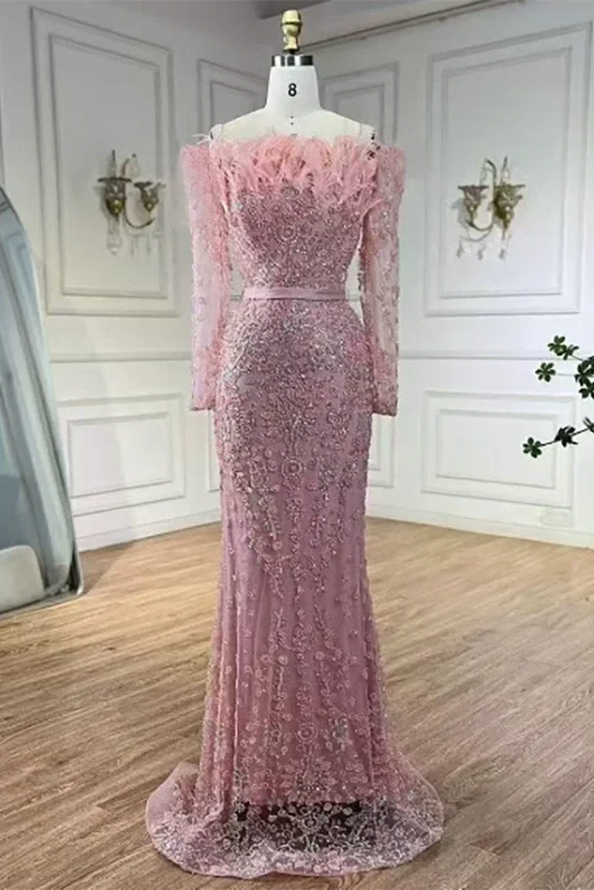 Glorol - Elegant Off-Shoulder Slim Maxi Dress