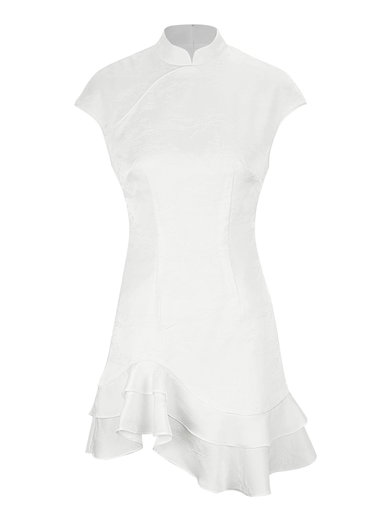 Glorol - Elegant Short Sleeve High Waist Mini Dress