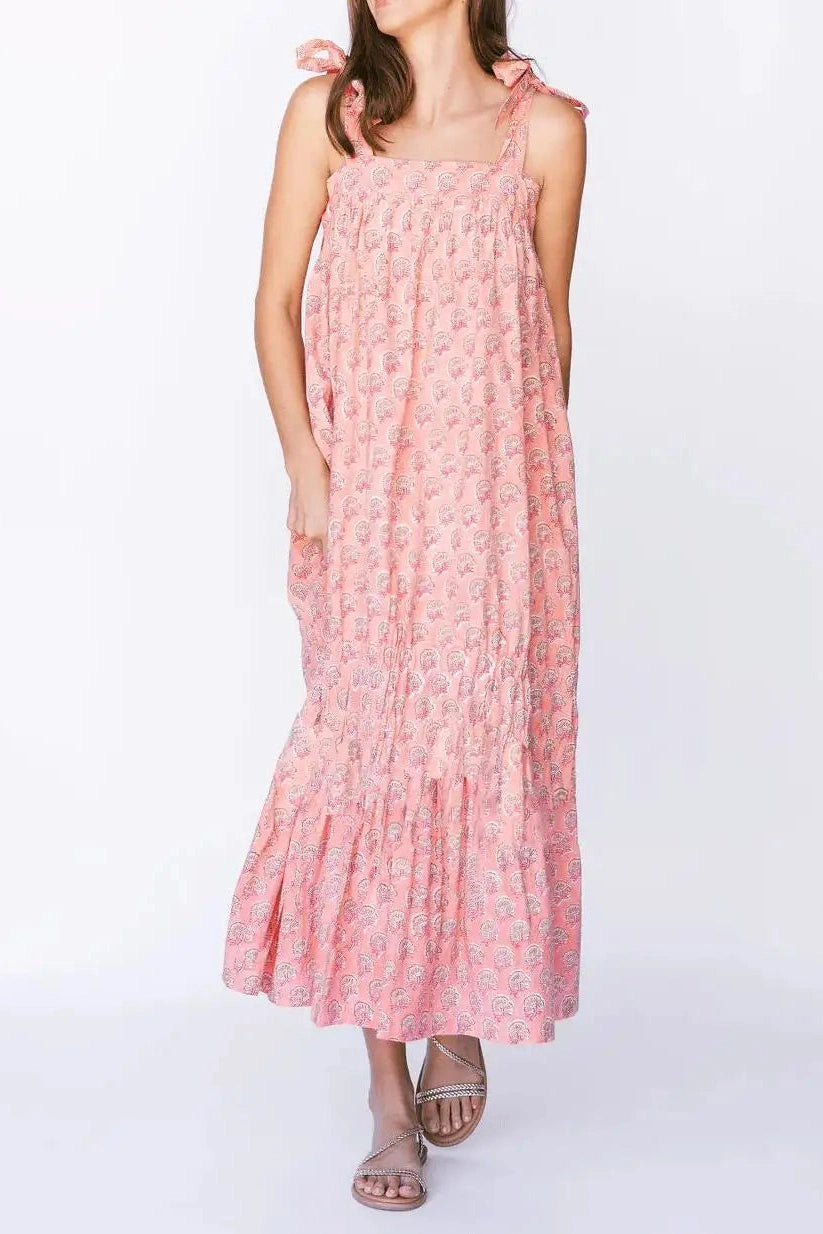 Glorol - Sleeveless Shoulder Strap Loose Maxi Dress