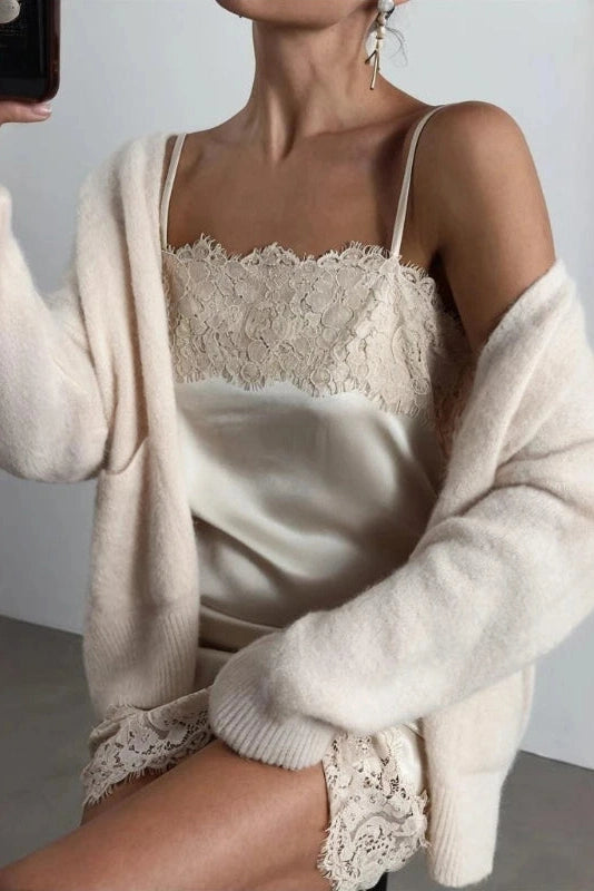 Glorol - Elegant Lace Sleeveless Mini Dress