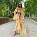 Glorol - Long Sleeve V-Neck Loose Maxi Dress