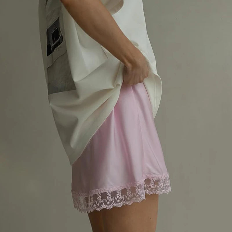 Glorol - High Waist Loose Lace Skirt