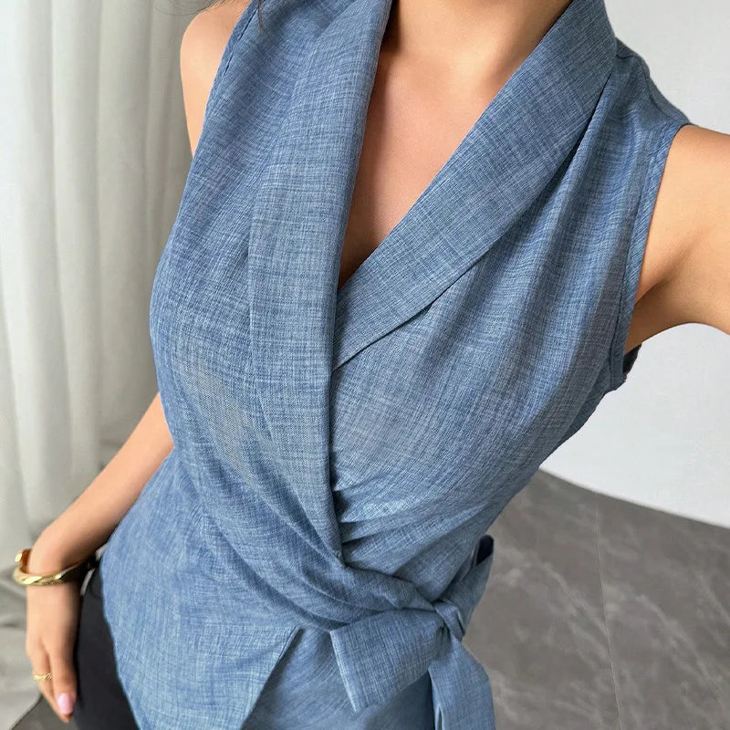 Glorol - Elegant Sleeveless Slim Top