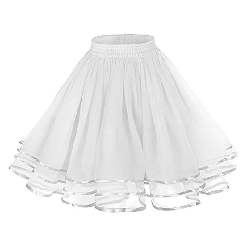 Glorol - Elastic Wide Waist Multi-Layer Skirt