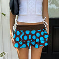 Glorol - Multi-layers Polka Dot Low Rise Skirt