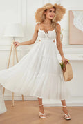 Glorol - Elegant Sleeveless High Waist Midi Dress