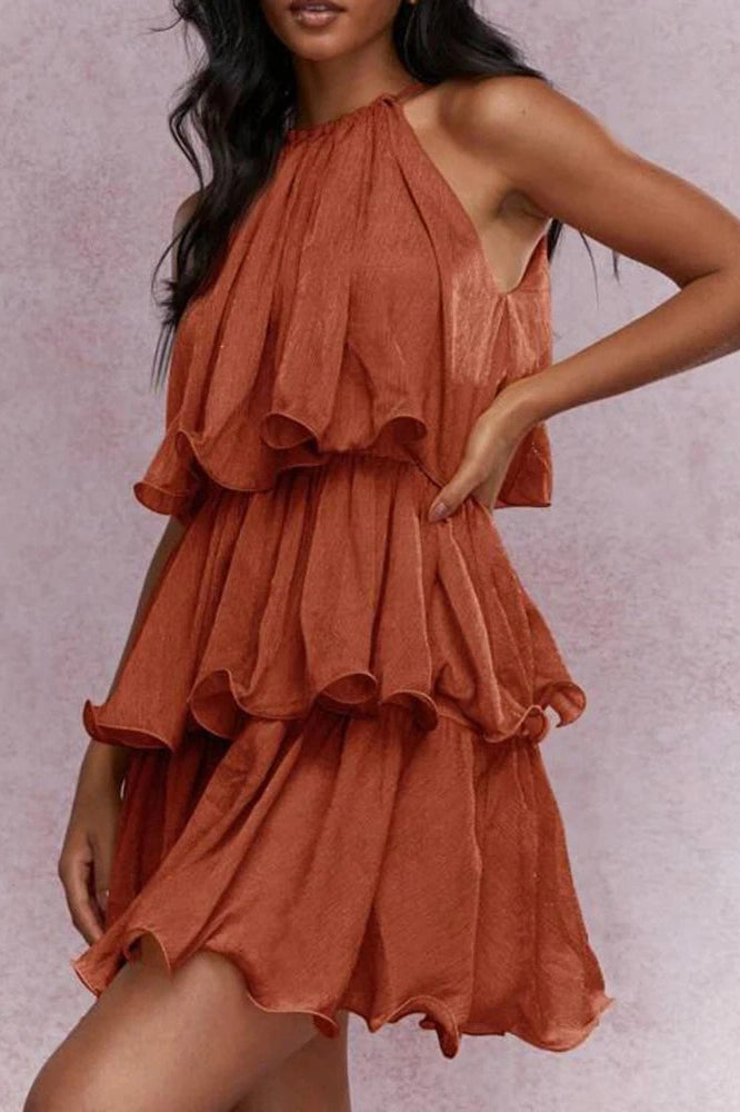 Glorol - Hollow Out Loose A-Line Sleeveless Mini Dress
