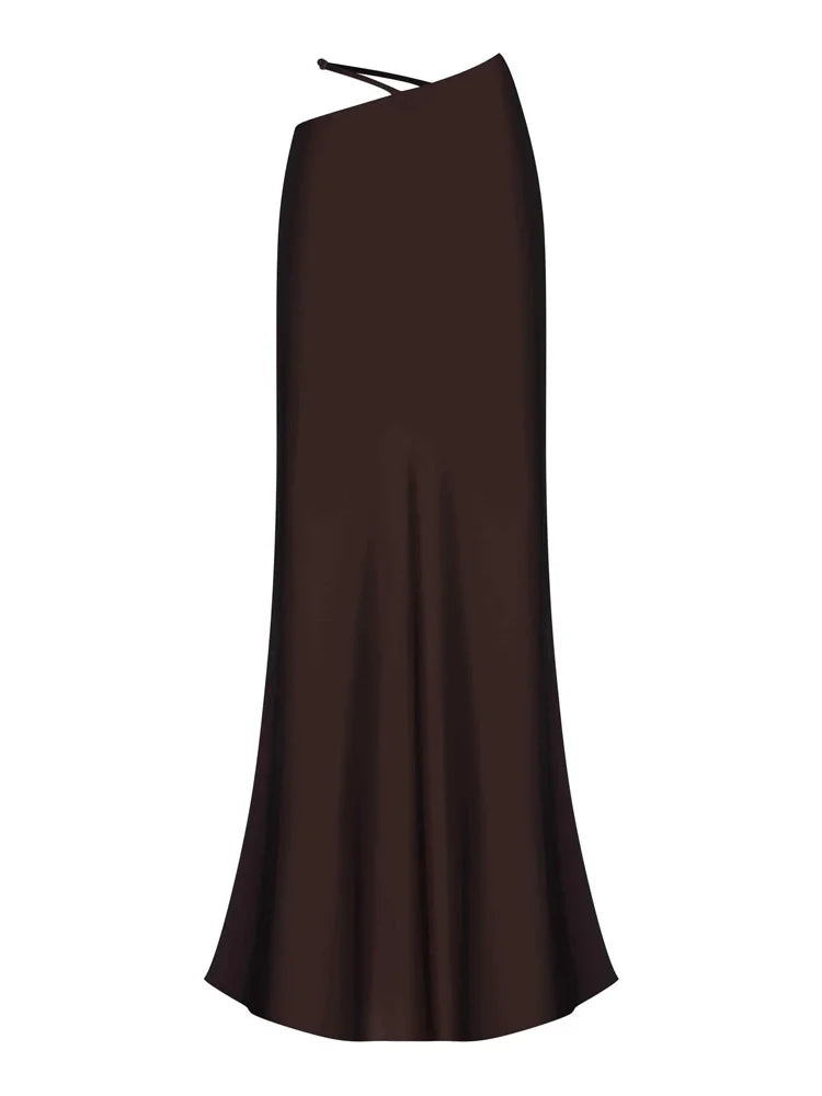 Glorol - High Waist Elegant Hollow Out Skirt