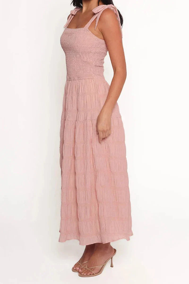 Tie-Up Straps Sleeveless Maxi Dress