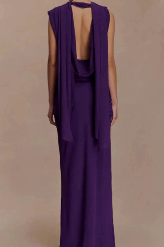 Glorol - Elegant Hollow Sleeveless Slim Maxi Dress