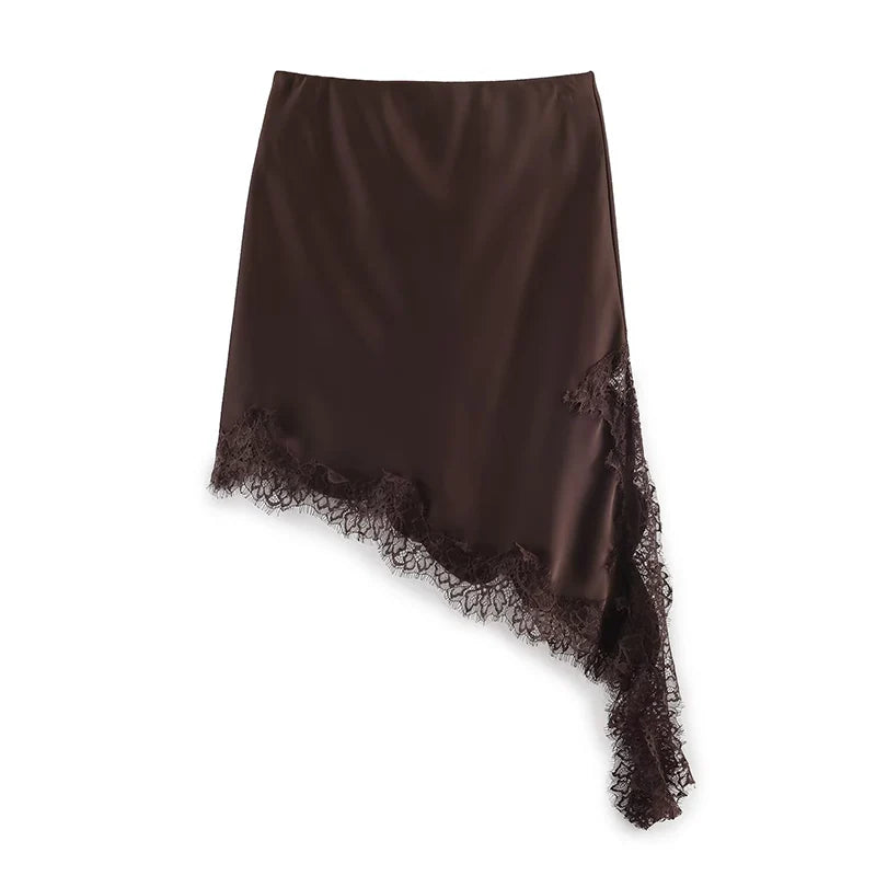 Glorol - Elegant High Waist Lace Skirt