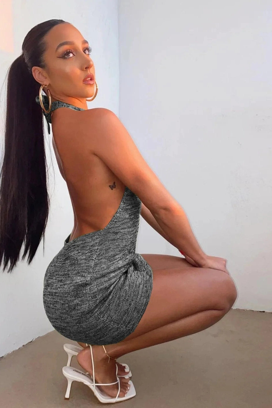 Glorol - Elegant Sleeveless Bodycon Backless Mini Dresses