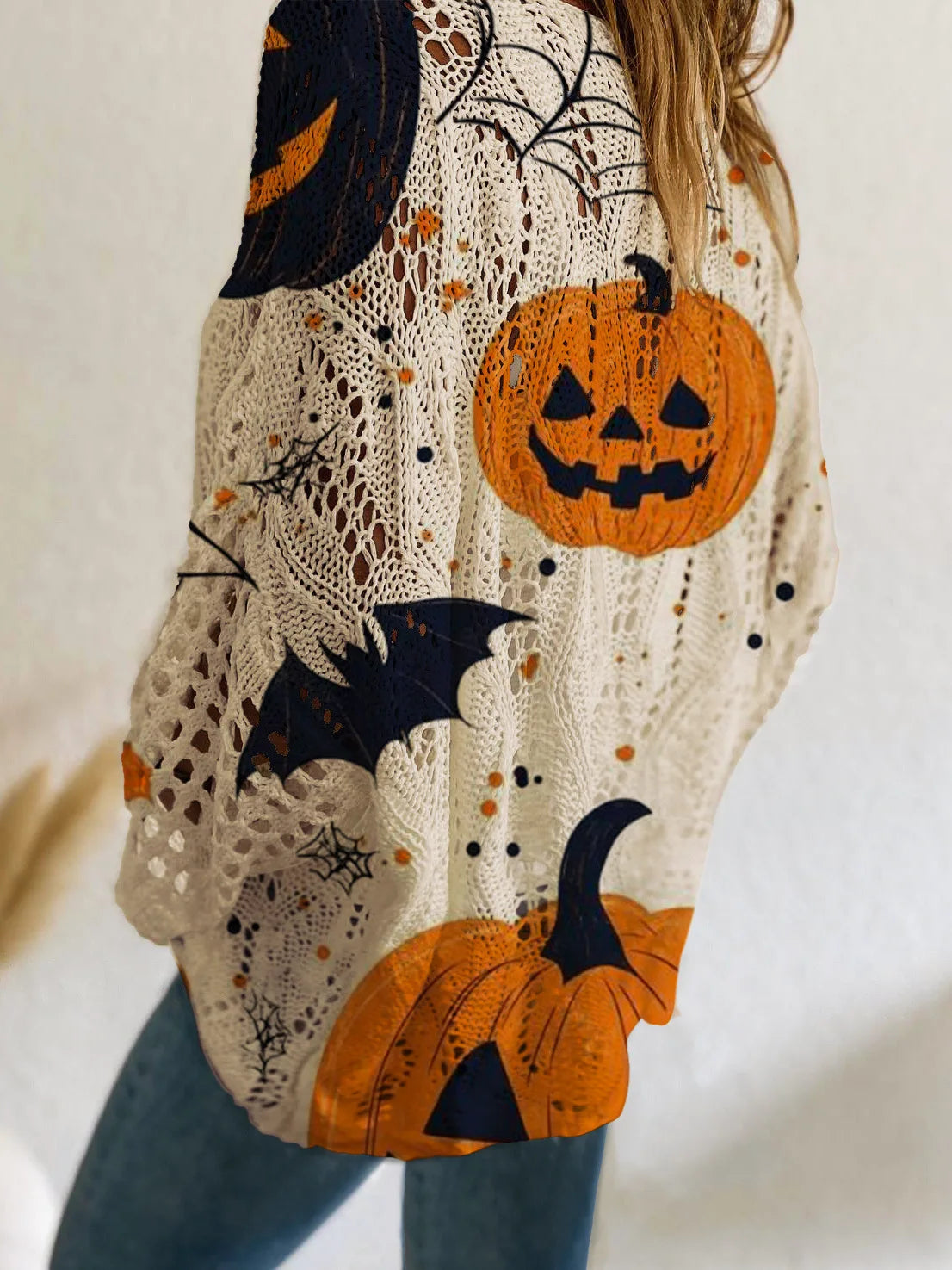 Glorol - Hollow Print Long Sleeve Top