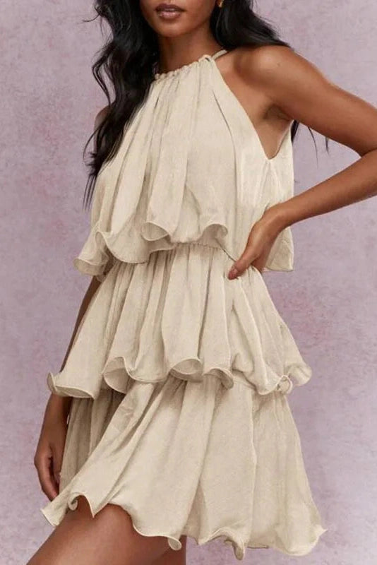 Glorol - Hollow Out Loose A-Line Sleeveless Mini Dress