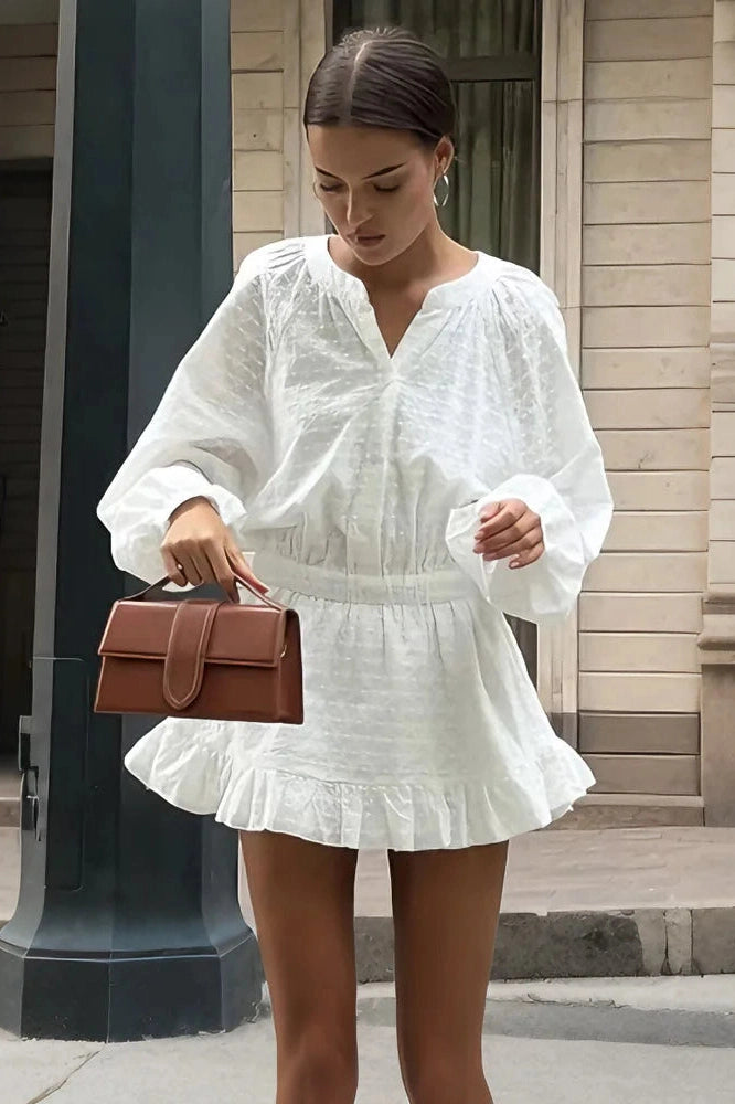 Glorol - Printed High Waist Mini Dress