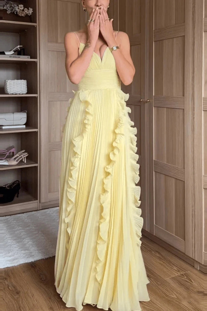 Glorol - Hollow Out High Waist Sleeveless Maxi Dress