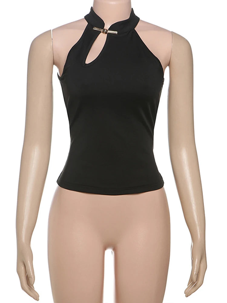 Glorol - Elegant Sleeveless Slim Top