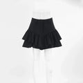 Glorol - High Waist Folds Splice Skirt