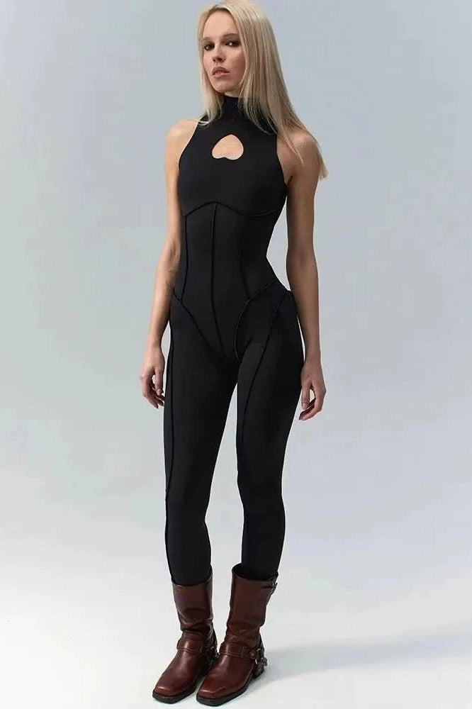 Glorol - 2026 Sleeveless Hollow Out Neckline Jumpsuit