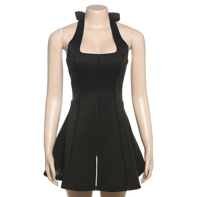 Glorol - Elegant Sleeveless High Waist Mini Dress