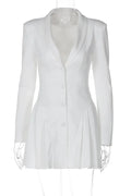 Glorol - Deep V Neck Long Sleeve Bodycon Mini Dress