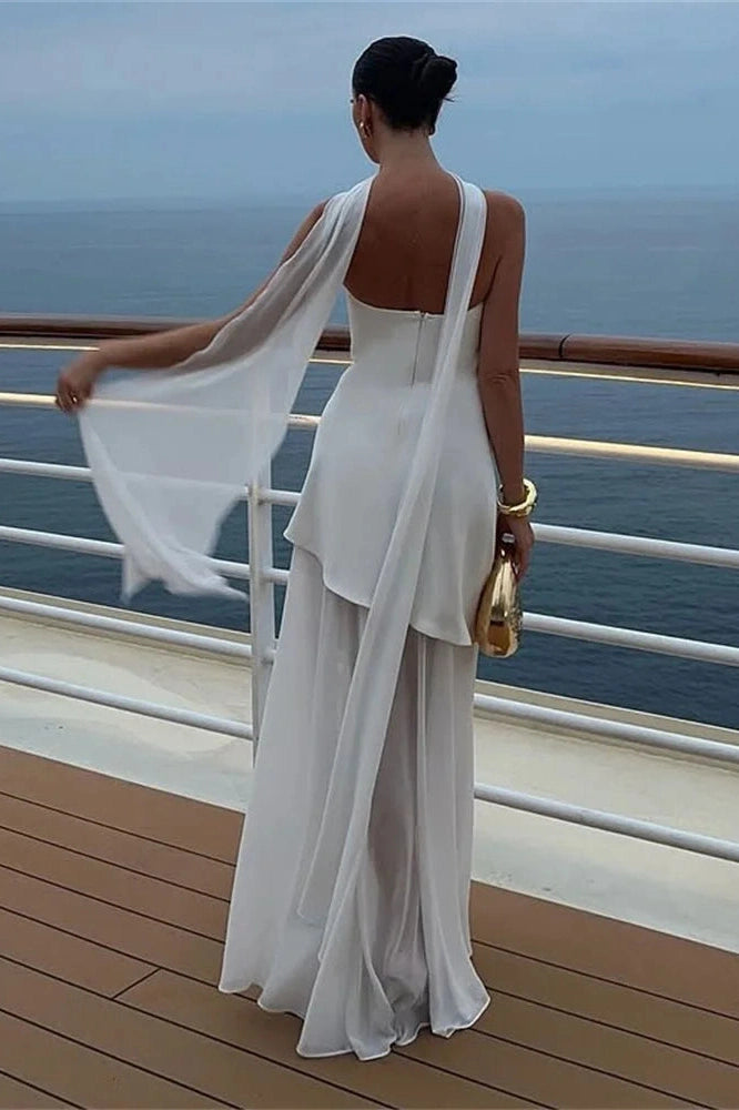 Glorol - Mesh Backless Patchwork Slim Bodycon Maxi Dress